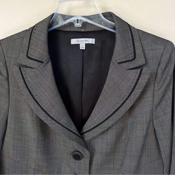 Classiques Entier 100% Soft Wool Women's Black Career Corpcore Blazer SZ 12 - Picture 2 of 13